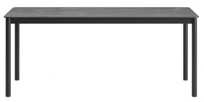 Стол обеденный каменный SNOC Lorvain Nightfall алюминий, песчаник черный Фото 1