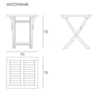 Стол деревянный складной Giardino Di Legno Moon Singaraja тик Фото 2