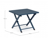 Столик металлический складной для шезлонга Garden Relax Taylor алюминий синий нави Фото 2
