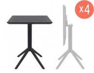 Комплект пластиковых складных столов Sky Folding Table 60 Set 4