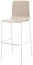 Стул барный пластиковый Scab Design Alice Barstool сталь, технополимер лен, тортора Фото 1