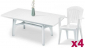 Комплект пластиковой мебели SCAB GIARDINO President 1800 Super Elegant Monobloc пластик белый Фото 1