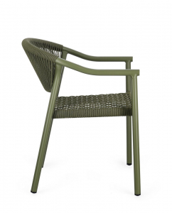 Кресло металлическое плетеное Garden Relax Canarias алюминий, искусственный ротанг плющ Фото 3