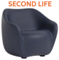 Кресло пластиковое SLIDE Reborn Second Life полиэтилен темно-синий Фото 1