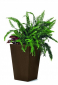 Кашпо пластиковое Keter Rattan Planter S пластик с имитацией плетения коричневый Фото 1