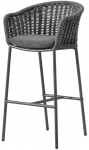 Кресло плетеное барное с подушкой Lecce