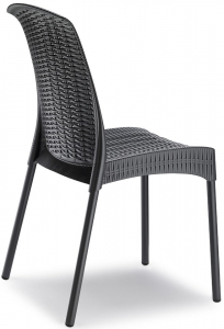 Стул пластиковый Scab Design Olimpia алюминий, стеклопластик антрацит Фото 1