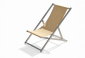 Кресло-шезлонг текстиленовое складное Magnani Sdraio алюминий, текстилен серебристый, бежевый Фото 1