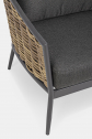 Комплект плетеной мебели Garden Relax Maribela алюминий, искусственный ротанг, ткань антрацит, натуралный Фото 8