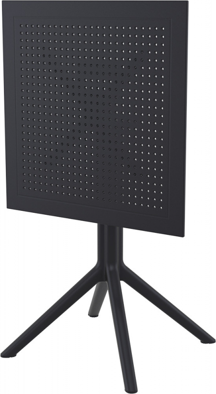 Стол пластиковый складной Sky Folding Table 60, черный, 600х600х740 мм