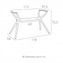 Подстолье пластиковое Siesta Contract Air Legs Medium стеклопластик белый Фото 2