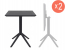Комплект пластиковых складных столов Siesta Contract Sky Folding Table 60 Set 2 сталь, пластик черный Фото 1