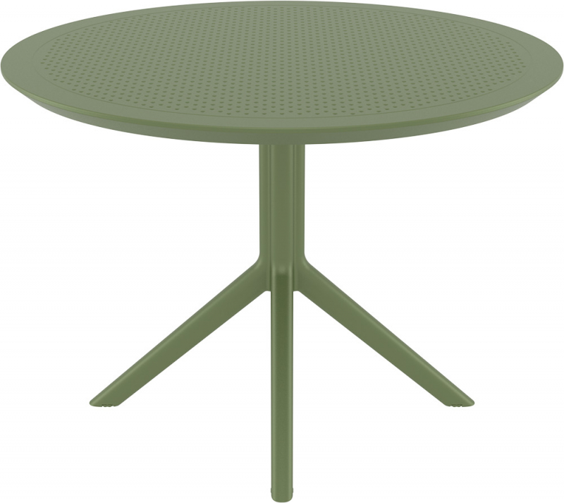 Стол пластиковый Sky Table Ø105, оливковый, 1050х740 мм