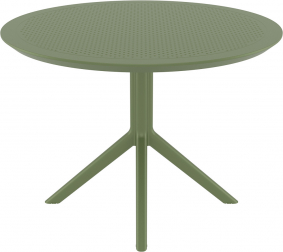 Стол пластиковый Sky Table Ø105, оливковый, 1050х740 мм