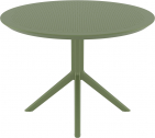 Стол пластиковый Siesta Contract Sky Table Ø105 сталь, пластик оливковый Фото 11