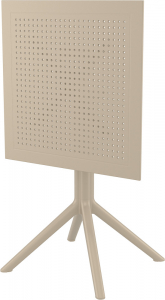 Стол пластиковый складной Siesta Contract Sky Folding Table 60 сталь, пластик бежевый Фото 16