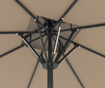 Зонт профессиональный 4х4 м Tagliamento Atlantic Solar алюминий, акрил Dickson антрацит, бежевый Фото 6