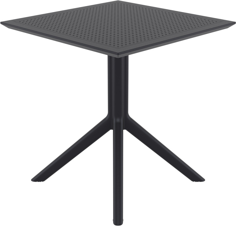 Стол пластиковый Sky Table 70, черный, 700х700х740 мм