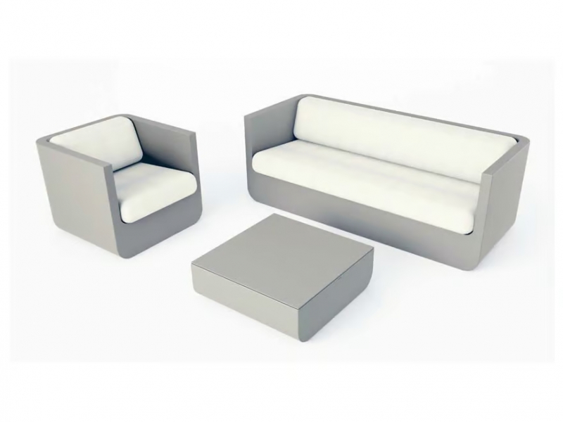 Диван пластиковый с подушками Ulm Basic