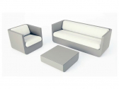 Диван пластиковый с подушками Vondom Ulm Basic полиэтилен, ткань Фото 11