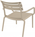 Кресло лаунж пластиковое Siesta Contract Paris Lounge стеклопластик бежевый Фото 7
