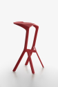 Стул барный пластиковый Plank Miura полипропилен красный Фото 5