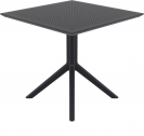 Стол пластиковый Siesta Contract Sky Table 80 сталь, пластик черный Фото 6
