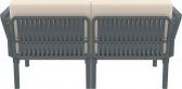 Диван пластиковый двухместный с подушками Siesta Contract Portofino Lounge стеклопластик, полипропилен, полиэстер темно-серый, бежевый Фото 7