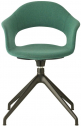 Кресло офисное с обивкой Scab Design Lady B Pop алюминий, технополимер, ткань черный, зеленый Фото 1