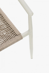 Кресло металлическое плетеное Garden Relax Linares алюминий, роуп угольный Фото 9