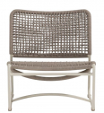 Лаунж-стул плетеный с пуфом GARDENIUS Roma алюминий, роуп Фото 5