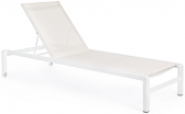 Шезлонг-лежак металлический Garden Relax Konnor алюминий, текстилен белый Фото 1