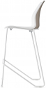 Стул барный пластиковый Kastel Kalea сталь, полипропилен белый, тортора Фото 1