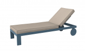 Лежак металлический с матрасом Vondom Posidonia алюминий, ткань Фото 9