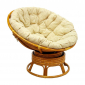 Кресло механическое Ecodesign Papasan натуральный ротанг коньяк Фото 1