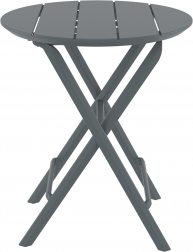 Стол пластиковый складной Helen Folding Table Ø60, темно-серый, Ø600х740 мм