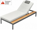 Шезлонг-лежак правый Higold Nola алюминий, тик, олефин Фото 1