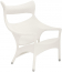 Кресло лаунж плетеное JANUS et Cie Amari алюминий, искусственный ротанг известняковый Фото 2
