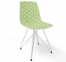 Стул пластиковый Gaber Alhambra TC сталь, технополимер белый, зеленый Фото 1