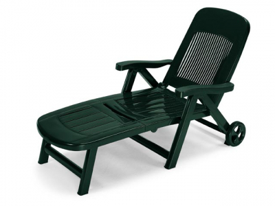 Шезлонг-лежак пластиковый SCAB GIARDINO Elegant Sun-bed пластик зеленый Фото 1