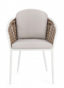Кресло плетеное с подушками Garden Relax Maribela алюминий, искусственный ротанг, олефин белый, бежевый Фото 3