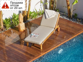 Шезлонг-лежак деревянный WArt Icon ироко Фото 4