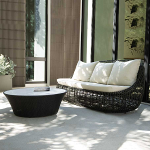 Диван трехместный плетеный с подушками JANUS et Cie Vino алюминий, искусственный ротанг, акрил лавовый Фото 6