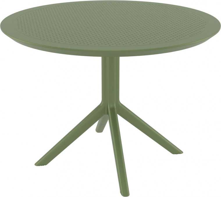 Стол пластиковый Sky Table Ø105, оливковый, 1050х740 мм