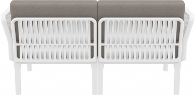 Комплект пластиковой мебели Siesta Contract Portofino Lounge стеклопластик, полипропилен, полиэстер белый, светло-коричневый Фото 9