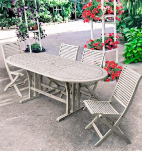Стул деревянный Garden Relax Melania акация серый Фото 3