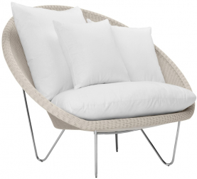 Кресло лаунж плетеное с подушками-thumbs-Фото1