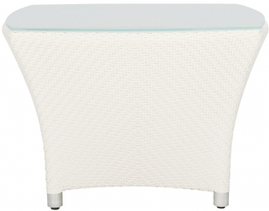 Столик плетеный кофейный JANUS et Cie Amari алюминий, искусственный ротанг известняковый Фото 1