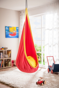 Кресло подвесное детское IM-Design Strawberry хлопок красный, желтый Фото 1