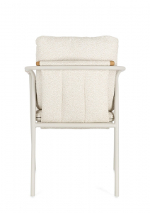 Кресло металлическое с подушками Garden Relax Leonida алюминий, тик, олефин бежевый Фото 3